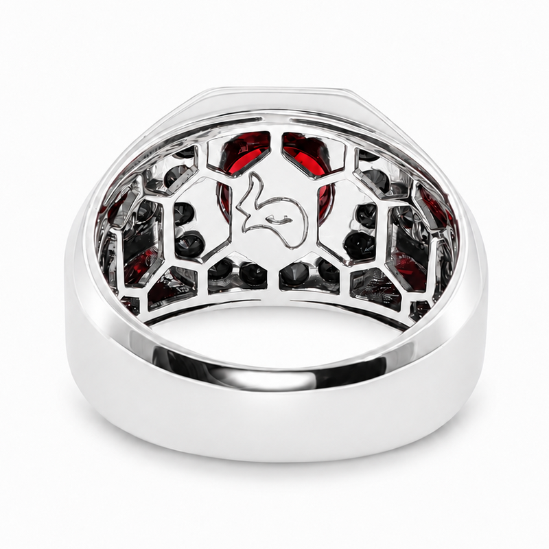 Godfather Silver Garnet Ring 29115
