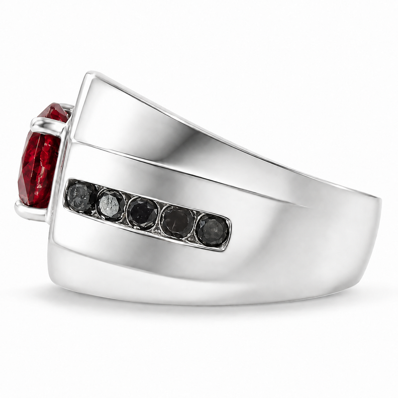 Godfather Silver Garnet Ring 29115