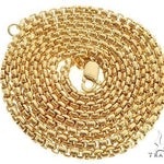 14K Yellow Gold Hollow Round Box Link Chain 3.5mm 24 Inches   68123 - Image 3