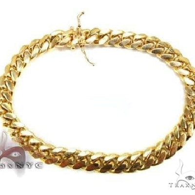 14k YG Solid Miami Cuban Bracelet 4mm 8 inches 68205 - Image 1