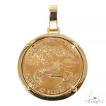 Gold 1 Ounce Sapphire Bezel Pendant 68084 - Image 4