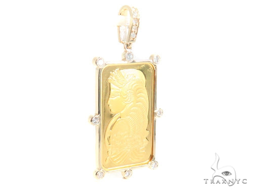 Gold Pamp Suisse Bar Diamond Pendant 43564 – TraxNYC