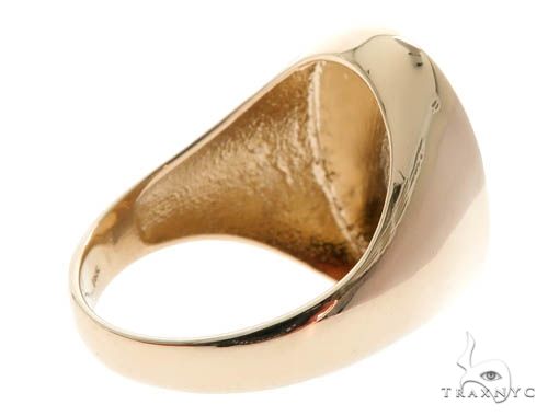 Ring Engravable Front ID Symbol Initial 14K 18K 22K Yellow White Rose Gold, photo 7 of 10