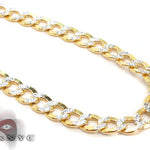 Gold Diamond Cut Solid Curb Link Chain 24 Inches 3.5mm 33012