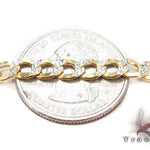 Gold Diamond Cut Solid Curb Link Chain 24 Inches 3.5mm 33012