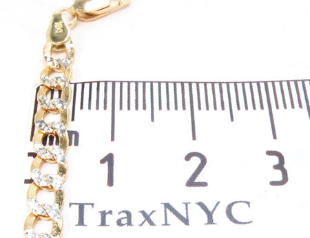 10K Yellow Gold Diamond Cut Solid Curb Link Chain 3.2mm, photo 6 of 6