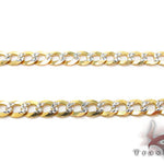 Gold Solid Curb Diamond Cut Chain 22 Inches 3.5mm 33101