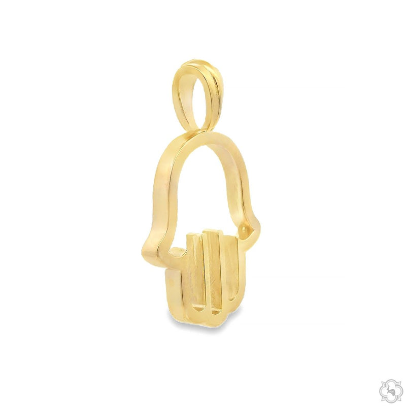Golden Cutout Hamsa Pendant in 14K Gold, photo 3 of 7