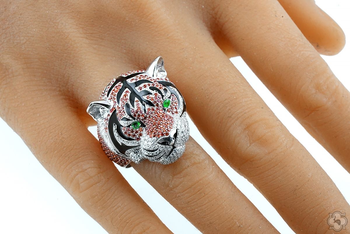 Golden Jungle Tiger Ring 70682 | TraxNYC