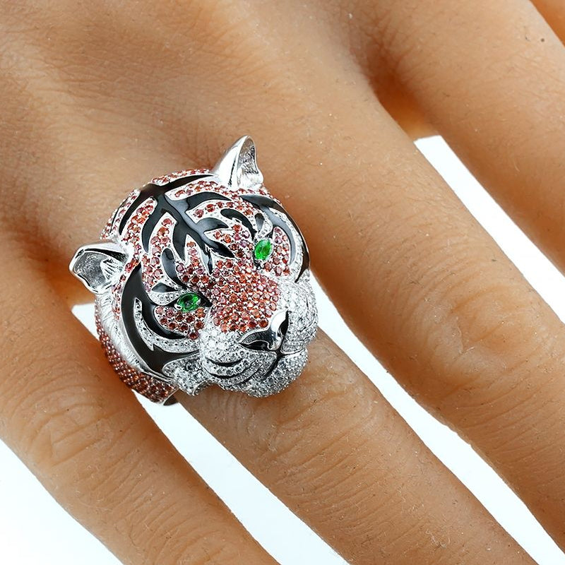 Jungle Rng Golden Jungle Tiger Ring 70682 | TraxNYC