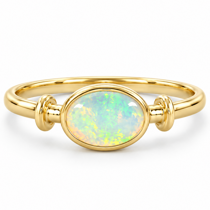 Golden Aura Opal Ring 71815