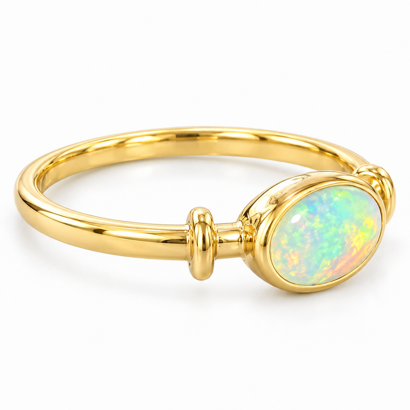 Golden Aura Opal Ring 71815