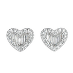Golden Heart Diamond Earrings 71407