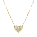 Golden Heart Diamond Necklace 71406