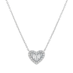 Golden Heart Diamond Necklace 71406
