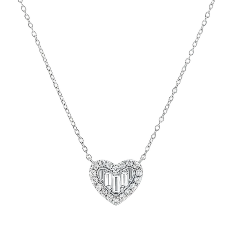 Golden Heart Diamond Necklace 71406