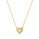 Golden Heart Diamond Necklace 71406