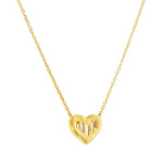 Golden Heart Diamond Necklace 71406