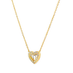 Golden Heart Diamond Necklace 71406