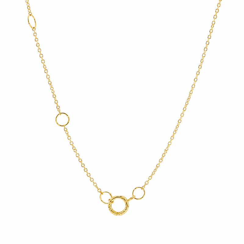 Golden Heart Diamond Necklace 71406