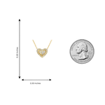 Golden Heart Diamond Necklace 71406