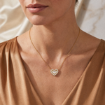 Golden Heart Diamond Necklace 71406