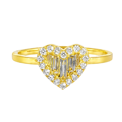 Golden Heart Diamond Ring 71404