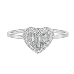 Golden Heart Diamond Ring 71404