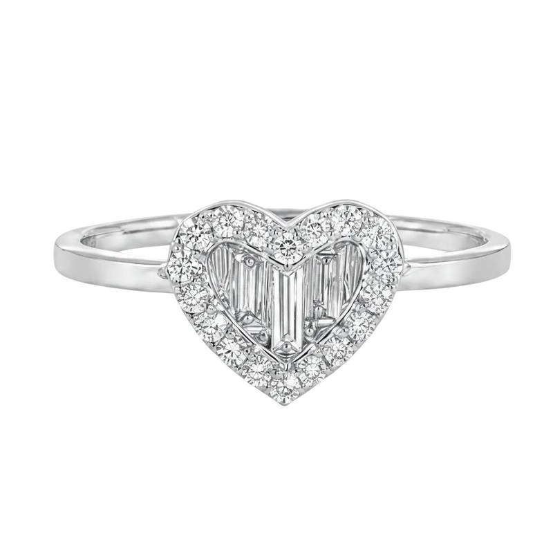Golden Heart Diamond Ring 71404