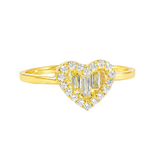 Golden Heart Diamond Ring 71404