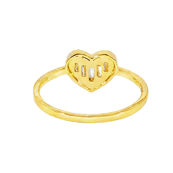 Golden Heart Diamond Ring 71404