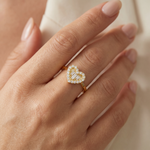 Golden Heart Diamond Ring 71404
