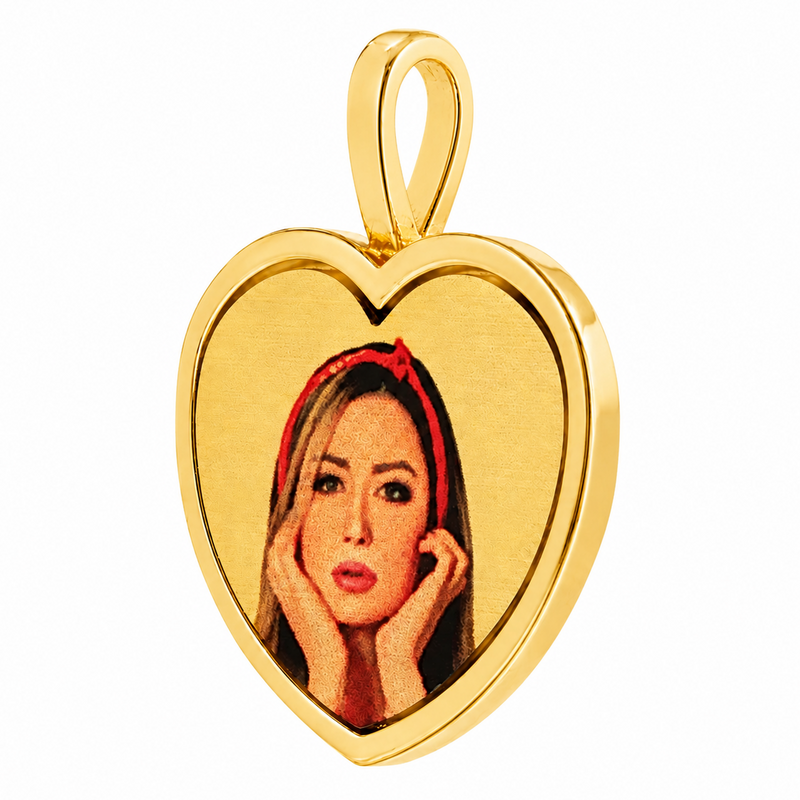 Golden Heart Photo Pendant 71433