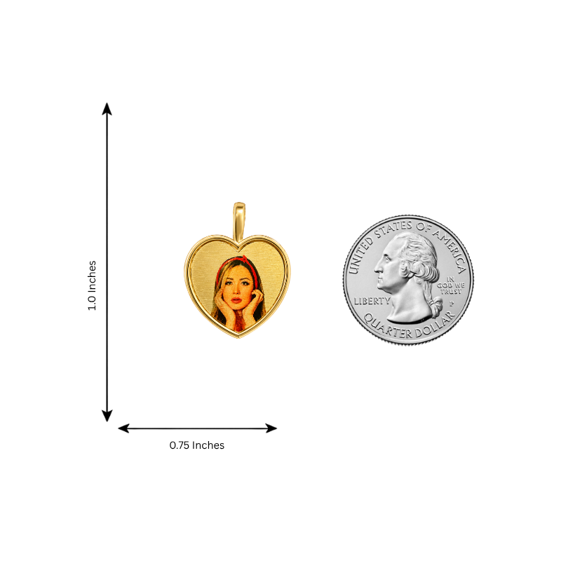 Golden Heart Photo Pendant 71433