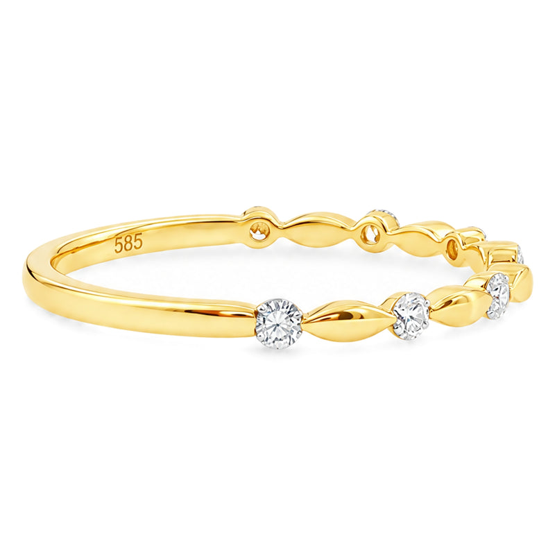 Golden Marquise Diamond Ring, view 3