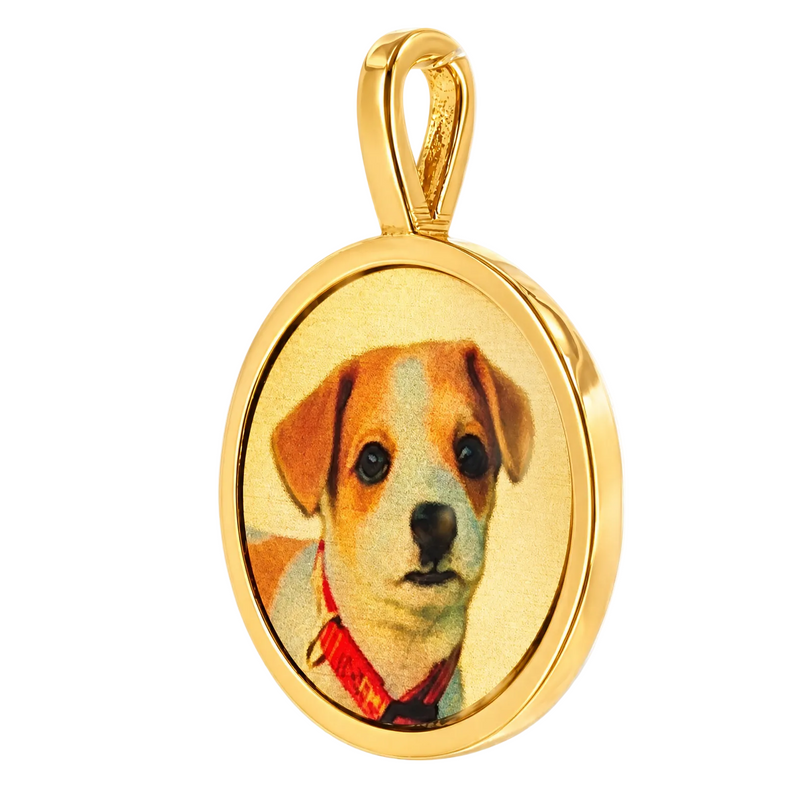 Golden Pet Portrait Pendant 71432