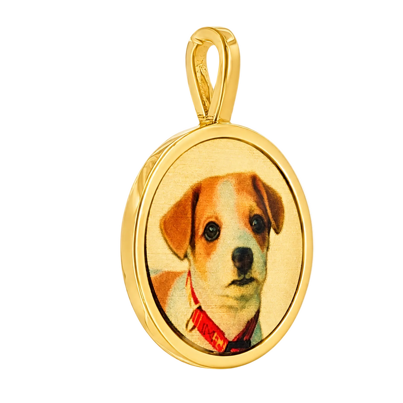 Golden Pet Portrait Pendant 71432