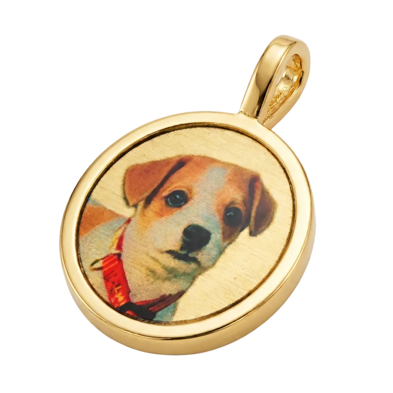 Golden Pet Portrait Pendant 71432