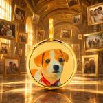 Golden Pet Portrait Pendant 71432