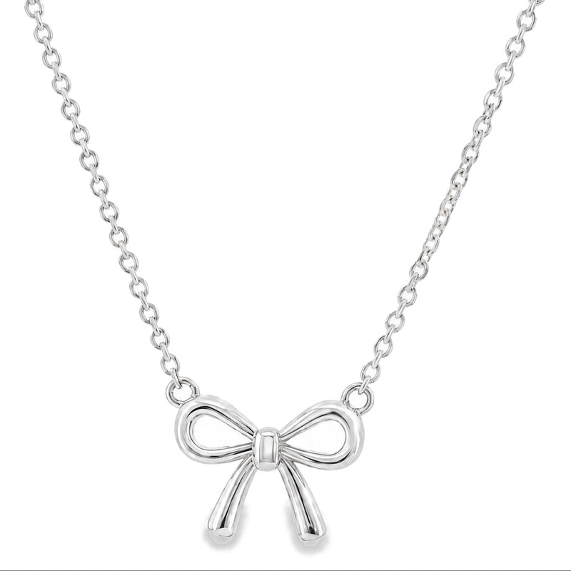 Golden Ribbon Bow Necklace, view 2