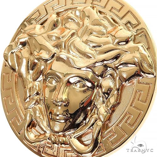 14K Gold Gorgon Medusa Pendant, photo 3 of 7