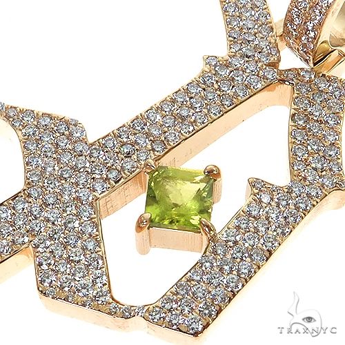 14K Gold Gothic Old English Initial Diamond Pendant, photo 3 of 6