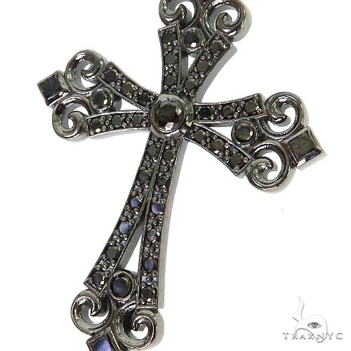 Black Diamond Gothic Celestial Cross Pendant 68845 | TraxNYC