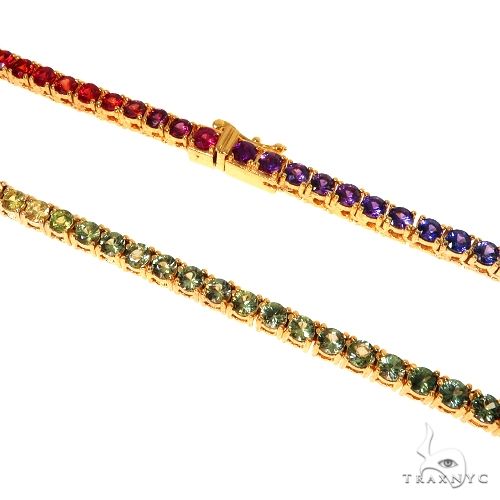 14K Gold tennis chain, 4 mm, photo 3 of 6