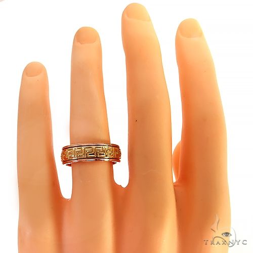 14K Gold Greek Motif Wedding Band, photo 3 of 3