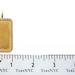 Greek Motif Dog Tag Pendant with 1 Ounce PAMP Suisse Bar Lady Fortuna 65515