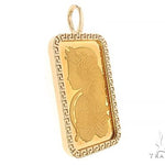 Greek Motif Dog Tag Pendant with 1 Ounce PAMP Suisse Bar Lady Fortuna 65515
