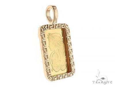 Greek Inspired Dog Tag Pendant with 2.5g PAMP Suisse Bar 65600