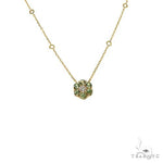 Green Sapphire Diamond Flower Necklace 67222 - Image 1