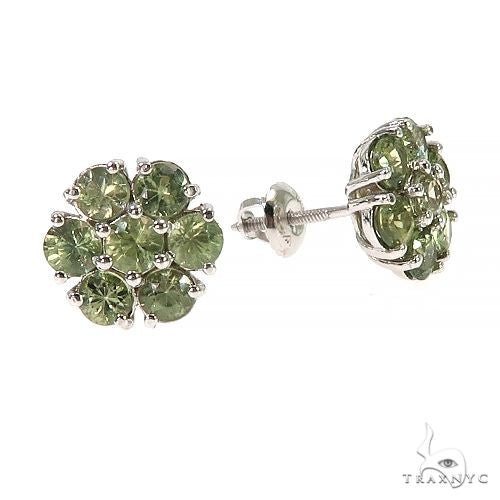 14K Gold Forest Garden Flower Earrings Large, photo 2 of 4